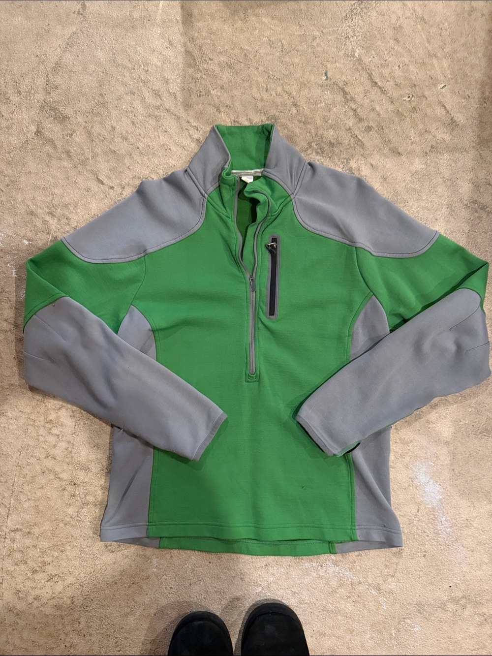 Women's smartwool Green and Gray Quarter-Zip Performance Sweater